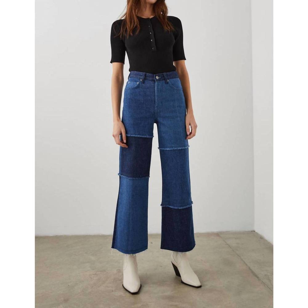 NEW RAILS getty crop jeans in indigo patchwork - Picture 3 of 3